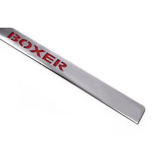 Chrómová lišta nad ŠPZ s červeným LED osvetlením (nerez) Peugeot Boxer 2006–2025 fotografia 3