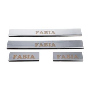 Nerezové kryty prahov Carmos (4 ks) Skoda Fabia 2000–2007 fotografia 4