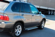 BMW X5 E53 1999–2006 Bočné nášľapy Allmond Grey (2 ks, hliník) fotografia 5