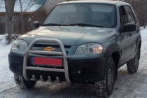 Chevrolet Niva 1998–2020 Kengurín QT007 (nerezová oceľ) fotografia 3