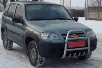 Chevrolet Niva 1998–2020 Kengurín QT007 (nerezová oceľ) fotografia 4