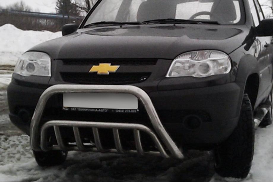 Chevrolet Niva 1998–2020 Predný ochranný rám WT002 (nerez) Image