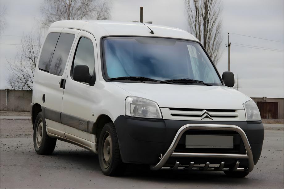 Peugeot Partner 1996–2008 Predný ochranný rám WT003 (nerez) Image