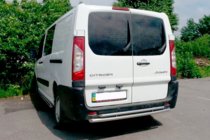 Peugeot Expert 2007–2016 Zadný ochranný rám AK-002 (dvojitý, nerez) fotografia 3