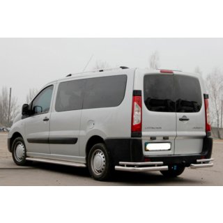 Zadné rohové chrániče AK-003-Double (2 ks, nerez) Peugeot Expert 2007–2016 fotografia 3