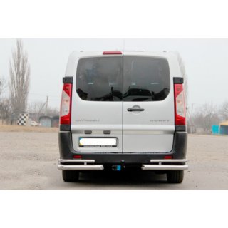 Zadné rohové chrániče AK-003-Double (2 ks, nerez) Peugeot Expert 2007–2016 fotografia 2