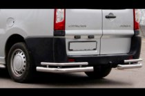 Citroen Jumpy 2007–2017 Zadné rohové ochrany Double (2 ks, nerez) fotografia 1