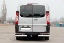 Citroen Jumpy 2007–2017 Zadné rohové ochrany Double (2 ks, nerez) fotografia 3