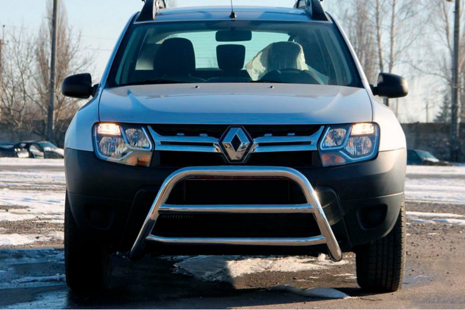 Dacia Duster 2008–2018 Predný ochranný rám WT022 (nerez) Image
