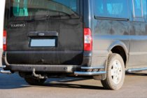 Ford Transit 2000–2014 Zadné rohové chrániče AK003-Double (nehrdzavejúca oceľ) fotografia 1