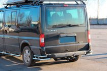 Ford Transit 2000–2014 Zadné rohové chrániče AK003-Double (nehrdzavejúca oceľ) fotografia 3