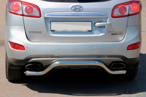 Hyundai Santa Fe 2 2006–2012 Zadný oblúk AK007-2 (nerez) fotografia 1