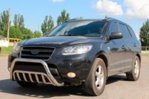 Hyundai Santa Fe 2 2006–2012 Predný ochranný rám WT002 (nerez) fotografia 2