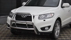 Hyundai Santa Fe 2 2006–2012 Predný ochranný rám WT018 (nerez) fotografia 3