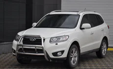 Hyundai Santa Fe 2 2006–2012 Predný ochranný rám WT018 (nerez) fotografia 1