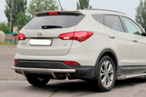 Hyundai Santa Fe 3 2012–2018 Zadný ochranný oblúk AK002 (nerez) fotografia 2