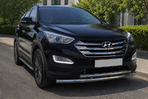 Hyundai Santa Fe 3 2012–2018 Predný ochranný rám ST014 (nerez) fotografia 1