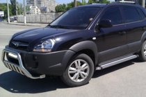 Hyundai Tucson JM 2004– Predný ochranný rám WT002 (nerez) fotografia 3
