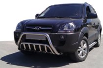 Hyundai Tucson JM 2004– Predný ochranný rám WT002 (nerez) fotografia 1