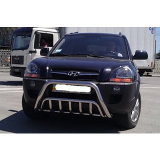 Predný ochranný rám WT002 (nerez) Hyundai Tucson JM 2004– fotografia 2