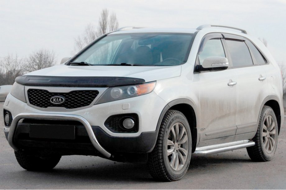 Kia Sorento II XM 2009–2014 Predný ochranný rám (kengury) WT007 (nerez) Image
