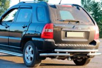 Kia Sportage 2004–2010 Zadný ochranný rám AK007 (nerez) fotografia 1