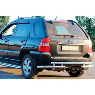 Zadný ochranný rám AK007 (nerez) Kia Sportage 2004–2010 fotografia 1
