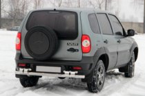 Chevrolet Niva 1998–2020 Zadný ochranný rám AK015 (nerez) fotografia 1