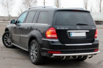 Mercedes GL class X164 2006–2012 Zadný ochranný rám AK-style (nerez) fotografia 3