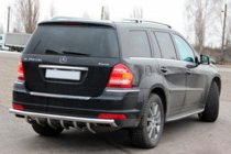 Mercedes GL class X164 2006–2012 Zadný ochranný rám AK-style (nerez) fotografia 1