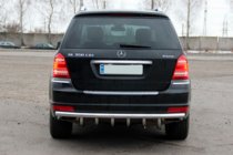 Mercedes GL class X164 2006–2012 Zadný ochranný rám AK-style (nerez) fotografia 2
