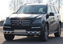 Mercedes GL class X164 2006–2012 Predný ochranný rám ST015 (nerez) fotografia 1