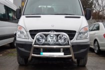 Mercedes Sprinter W906 2006–2018 Vysoký predný ochranný rám (bullbar) WT018 (nerez) fotografia 2