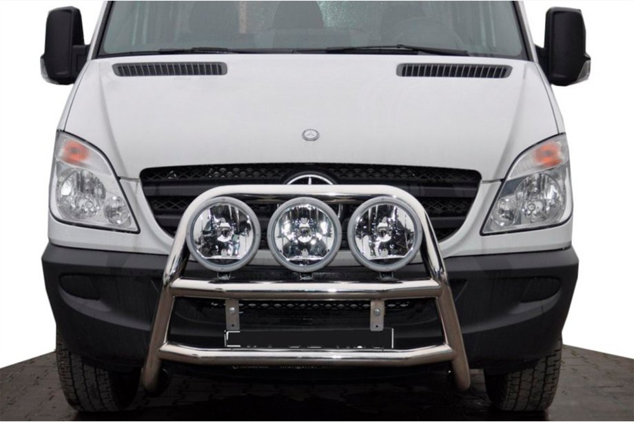 Mercedes Sprinter W906 2006–2018 Vysoký predný ochranný rám (bullbar) WT018 (nerez) Image