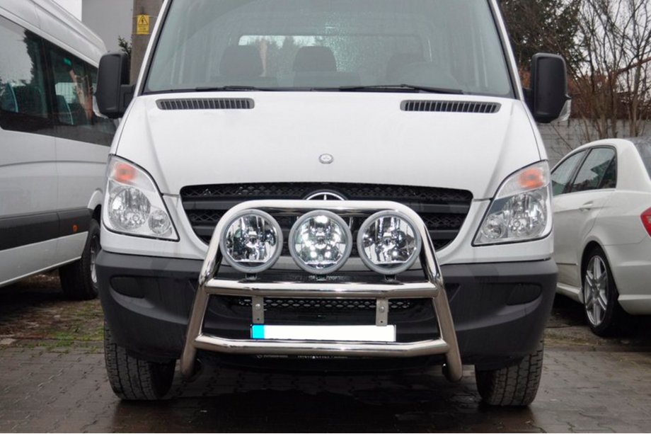 Mercedes Sprinter W906 2006–2018 Vysoký predný ochranný rám (bullbar) WT018 (nerez) Fotografia 2