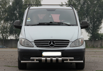 Mercedes Vito W639 2004–2014 Predný ochranný rám Shark ST015 (nerez) fotografia 1