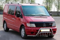 Mercedes Vito W638 1996–2003 Predný ochranný rám s bočnými tyčami WT002 Plus (nerez) fotografia 1