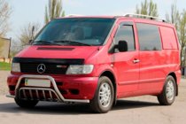 Mercedes Vito W638 1996–2003 Predný ochranný rám s bočnými tyčami WT002 Plus (nerez) fotografia 2