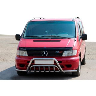 Predný ochranný rám s bočnými tyčami WT002 Plus (nerez) Mercedes Vito W638 1996–2003 fotografia 3
