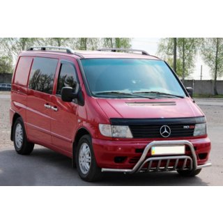 Predný ochranný rám s bočnými tyčami WT002 Plus (nerez) Mercedes Vito W638 1996–2003 fotografia 1