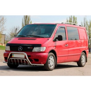 Predný ochranný rám s bočnými tyčami WT002 Plus (nerez) Mercedes Vito W638 1996–2003 fotografia 2