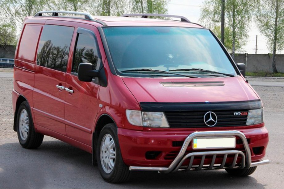 Mercedes Vito W638 1996–2003 Predný ochranný rám s bočnými tyčami WT002 Plus (nerez) Image