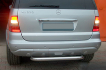 Mercedes ML W163 1997–2005 Zadný ochranný rám AK006 (nerez) fotografia 1