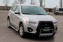 Mitsubishi ASX 2010–2023 Bočné prahové rúrky BB002 (2 ks, nerez) fotografia 2
