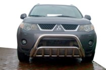 Mitsubishi Outlander 2006–2012 Predný ochranný rám WT002 (nerez) fotografia 1