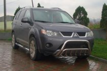 Mitsubishi Outlander 2006–2012 Predný ochranný rám WT002 (nerez) fotografia 2