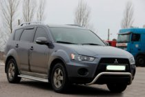 Mitsubishi Outlander 2006–2012 Predný ochranný rám (kengury) WT007 (nerez) fotografia 3