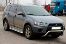 Mitsubishi Outlander 2006–2012 Predný ochranný rám (kengury) WT007 (nerez) fotografia 4