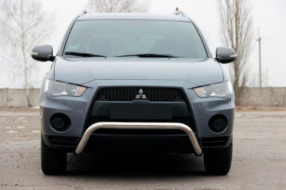 Mitsubishi Outlander 2006–2012 Predný ochranný rám (kengury) WT007 (nerez) Image