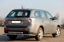 Mitsubishi Outlander 2012–2021 Zadný ochranný rám AK004 (nerez) fotografia 3